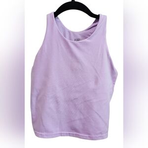 Athleta Girl Bundle Lavender & Light Blue Activewear Sleeveless Crop Top Size L
